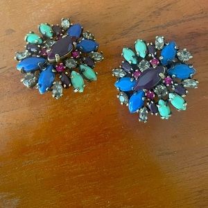 J.Crew enamel and jewel earrings